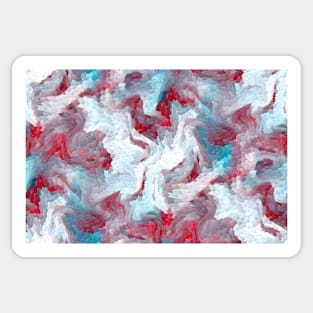 Abstract In Red, White And Blue Sticker